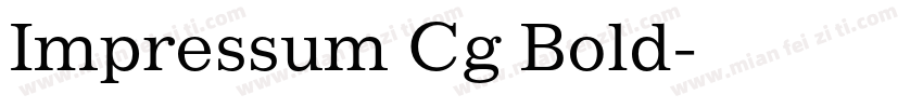 Impressum Cg Bold字体转换